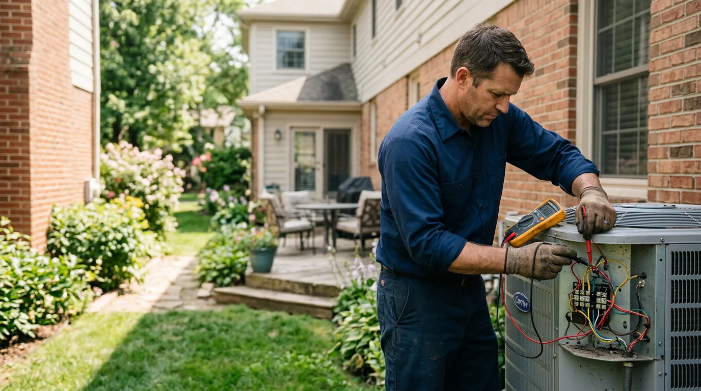 HVAC technician working near San Mateo, CA